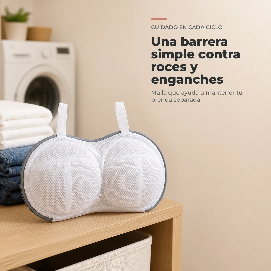 Brasier protegido dentro de una bolsa de malla contra roces