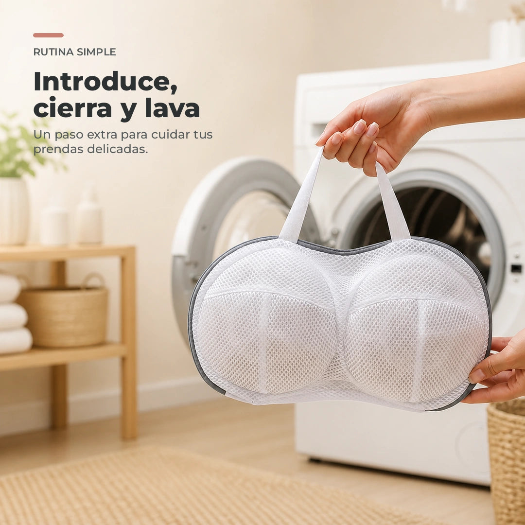 Tres pasos para usar la bolsa de lavandería para brasier