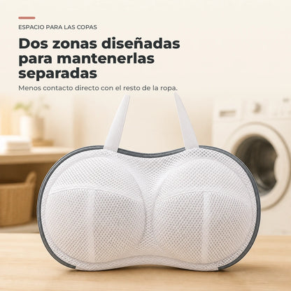 Bolsa 3D con dos zonas para acomodar las copas del brasier