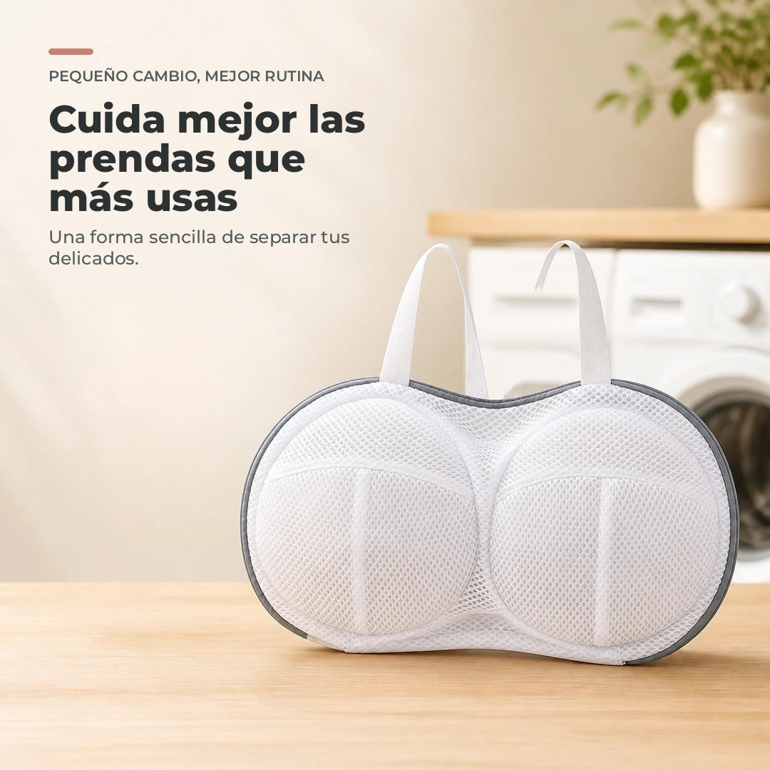 Bolsa para brasier lista para acompañar la rutina de lavado